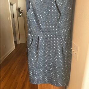 Mystic Blue and White sheath Dress